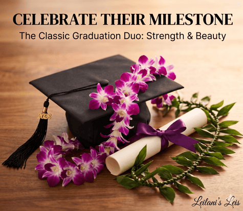 Classic Poni Honi and Ti Leafy Graduation Package - Package Deal - Leilanis Leis