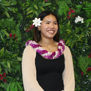 Dahlia Orchid Spiral Lei - Hawaii Exotic - Leilanis Leis