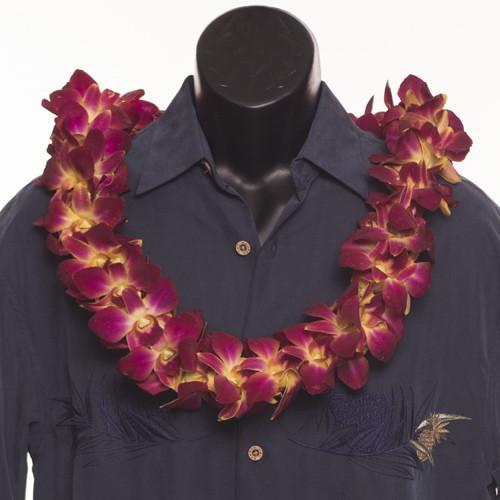 Double Orchid Lei - 1 Color - Pre - Made - Leilanis Leis