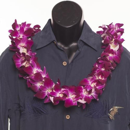 Double Orchid Lei - 1 Color - Pre - Made - Leilanis Leis