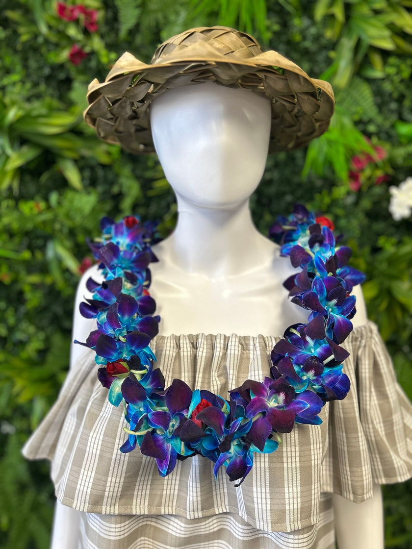 Double Orchid / Trace Roses - Double Lei - Leilanis Leis