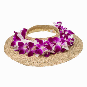 Graduation Cap Lei Po'o - Orchid Only - Haku - Leilanis Leis