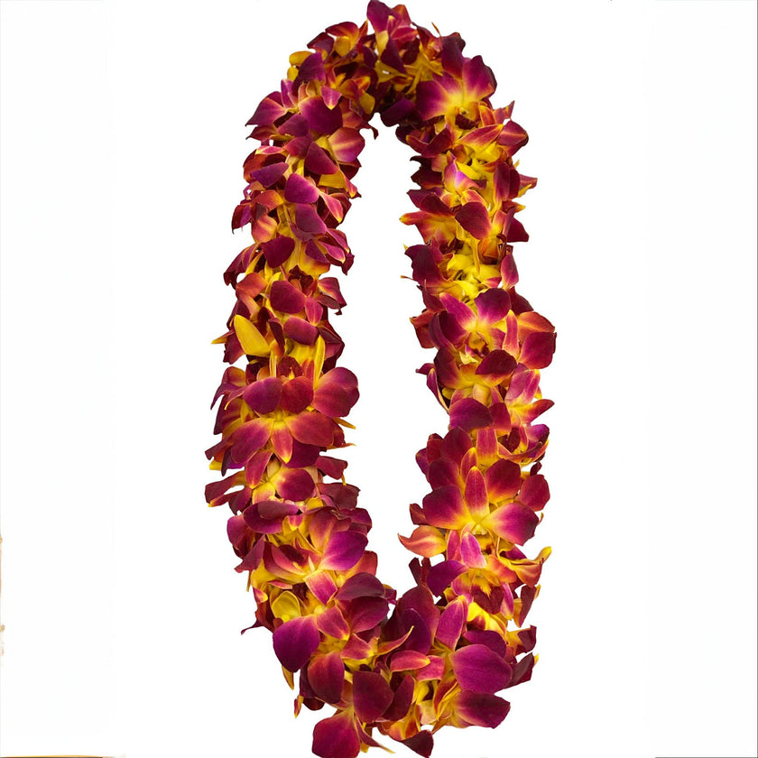 Pre-Made Double Orchid Lei - 1 Color - Pre-Made - Leilanis Leis