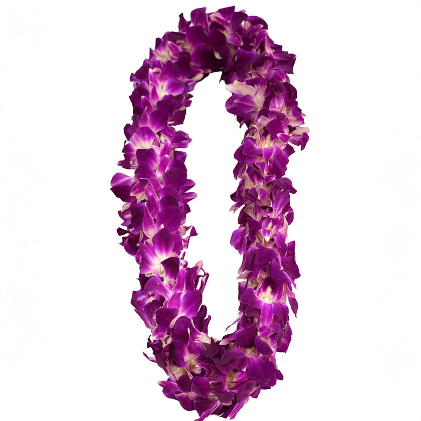 Pre-Made Double Orchid Lei - 1 Color - Pre-Made - Leilanis Leis