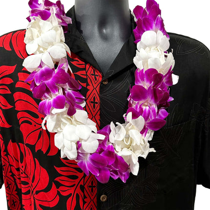 Pre-Made Double Orchid Lei - 2 Color - Pre-Made - Leilanis Leis