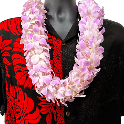 Pre-Made Double Orchid Lei - Lavender - Pre-Made - Leilanis Leis