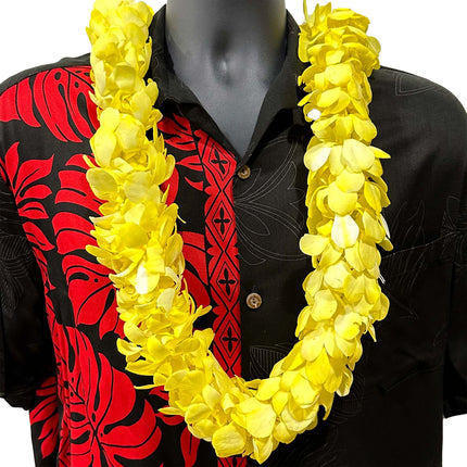 Pre-Made Double Orchid Lei - Yellow - Pre-Made - Leilanis Leis