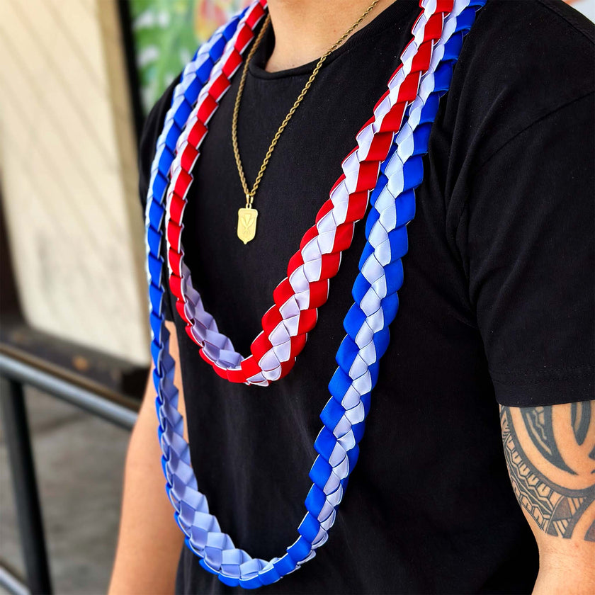 Ribbon Leis - 2 Color - Ribbon Lei - Leilanis Leis