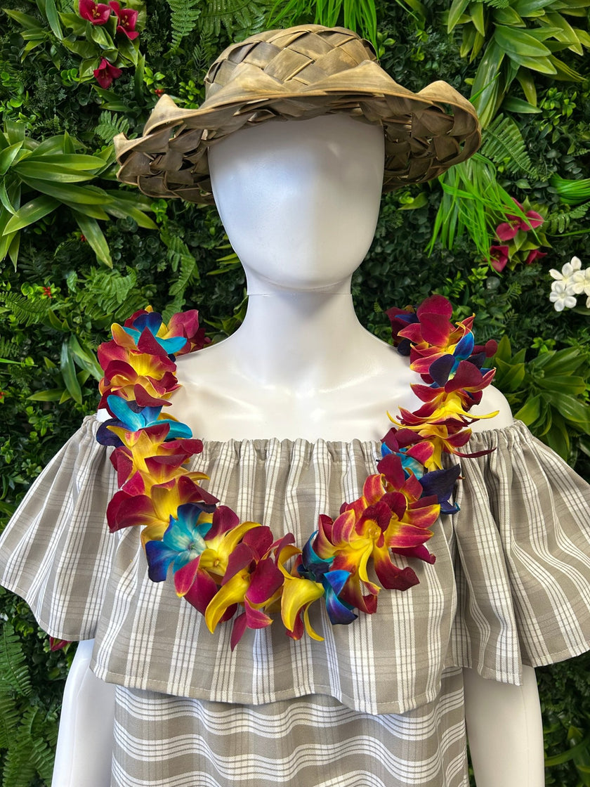 Single Orchid Trace Orchid Lei - Single Lei - Leilanis Leis