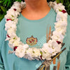 White Orchid / Mini Carnation Poe Poe with Mini Rose - Double Lei - Leilanis Leis