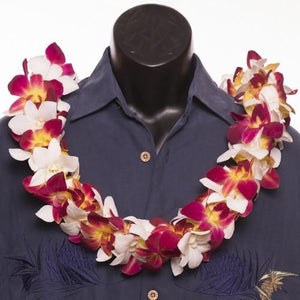 Double Orchid / Scattered Orchid - Double Lei - Leilanis Leis