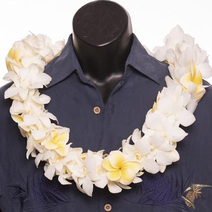 Double Orchid / With Plumeria - Double Lei - Leilanis Leis