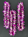 Pre-Made Single Orchid Purple Lei - Poni Honi - Pre-Made - Leilanis Leis