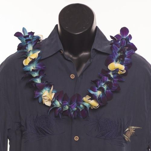 Single Orchid Trace Plumeria Lei - Single Lei - Leilanis Leis